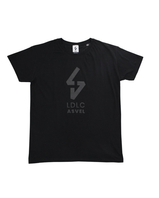 T-Shirt Big Logo LDLC ASVEL Ton sur Ton Noir Mixte