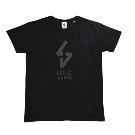 T-Shirt Big Logo LDLC ASVEL Ton sur Ton Noir Mixte